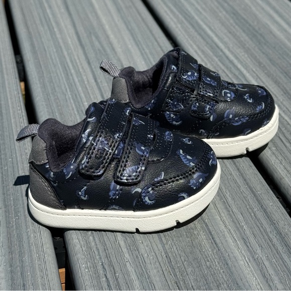 Carter’s Baby Boy Every Step® First Walker Shoes - Black w/ Blue Dinosaurs.
B2 - Picture 1 of 8